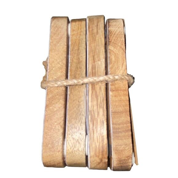 Bushel & Basket Hello Fall Mango Wood Set of 4‎ Coaster NWT - Picture 7 of 7